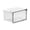 #2_1x storage box, variant on Plastic Storage Box Transparent Mirror Cabinet Storage Box Drawer Style Waterproof Bathroom Sink Organizer(White,1Pcs) Rkxzt