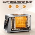 thumbnail image 3 of Keenstone Toaster 2 Slice, Digital Smart Toaster with TouchScreen, Dual Control Panel, Single Slot Toasting, Timer, Reheat & Defrost for Bagels, Bread, Waffles, Stainles, 3 of 9