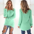 thumbnail image 2 of Yuyuzo Chandails pour Femmes Hauts en Molleton Duveteux Hauts à Manches Longues Chandails à Col Rond Hauts à Enfiler Blouses Basiques Grande Taille, 2 of 5