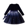 thumbnail image 3 of Zanarzt Robe Fille Noël Tout-Petit Bébé Fille Robe de Noël pour Filles Robe à Manches Longues Filles Robe de Fête d'Hiver Bleu, 4 Ans, 3 of 6