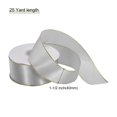 thumbnail image 2 of Unique Bargains 1 1/2 Inch 25 Yard Wide Satin Ribbon with Gold Edges Grosgrain Fabric Ribbon for Gift Wrapping, Silver, 2 of 7