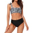 thumbnail image 1 of Charmo Womens Bikini Sets Snakeskin Printed High Waisted Swimsuits, 1 of 6