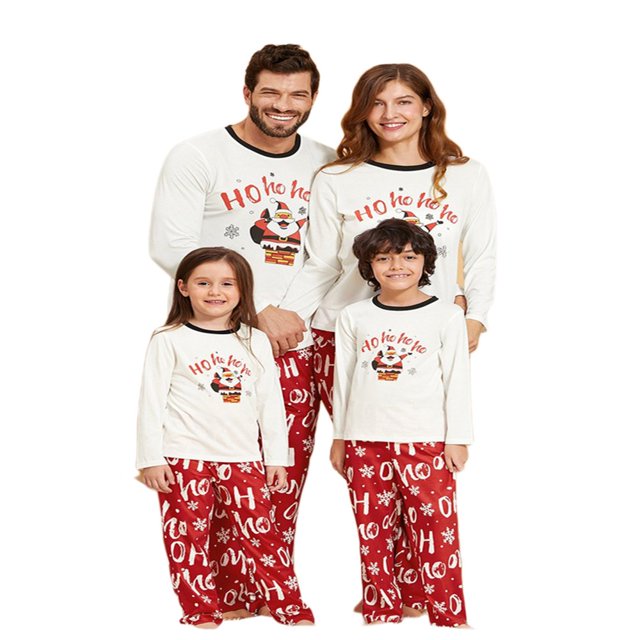 Ensemble de Pyjamas de Noël Assortis pour la Famille Père Noël 2 Pcs
