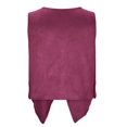 thumbnail image 3 of Birdeem Veste Ethnique pour Femmes Col Rond Sans Manches Cardigan Vintage Manteau Léger Uni, 3 of 7