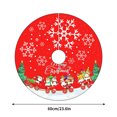thumbnail image 3 of Tree Skirt - Red Tree Skirt, Christmas Tree Skirt Decorations Santa Claus Snowflake Christmas Tree Skirt Exquisite Tree Bottom Decoration Tree Skirt 23.6INCH, 3 of 5