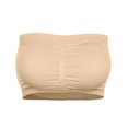 thumbnail image 1 of Double Women Plus Size Strapless Bra Bandeau Tube Removable Padded Top Stretchy, 1 of 5