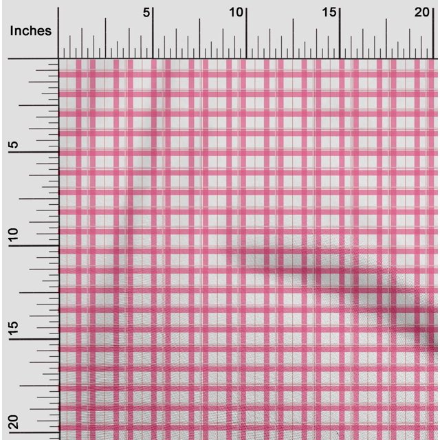 oneOone Polyester Lycra Fabric Madras Check Decor Fabric Printed BTY 56 Inch Wide