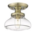thumbnail image 1 of Golden Lighting 3419-SF AB-CLR Nash Semi-Flush, Aged Brass, 1 of 1