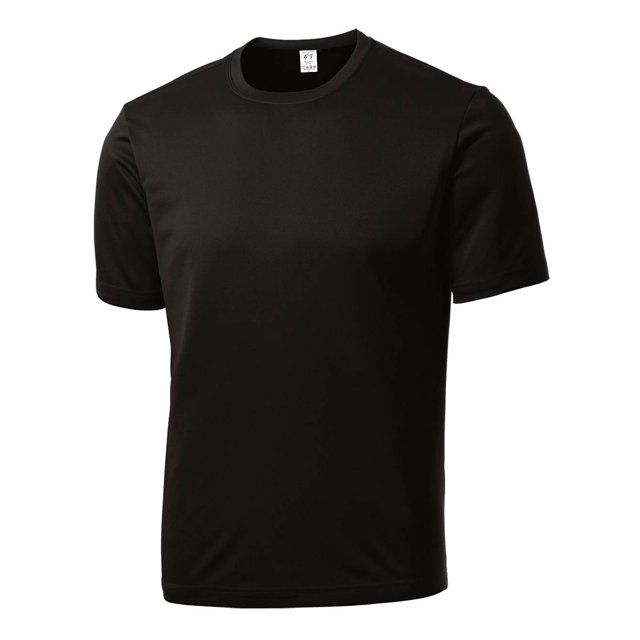 Gravity Threads Mens Short-Sleeve Moisture Wicking Shirt - Black - Medium