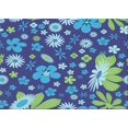 thumbnail image 1 of Ahgly Tapis Rectangulaire Lavable en Machine Intérieur Transitionnel Bleu Saphir, 2 Pieds x 4 Pieds, 1 of 7