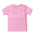 thumbnail image 4 of WEIYLL T-Shirt Garçon Unisexe à Imprimé de Lettres, Drôle, Col Rond, Manches Courtes, Rose, Hauts de Sport pour 1-2 Ans, 4 of 4