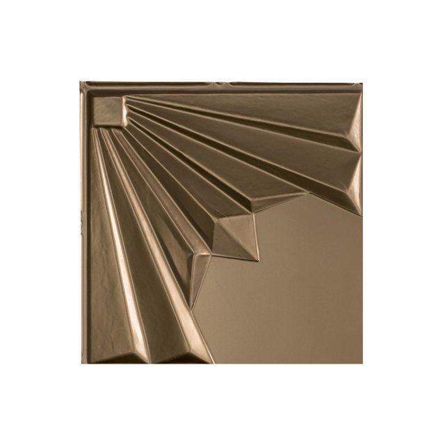 Fasade Easy Installation Art Deco Argent Bronze Glue Up Ceiling Tile/ Ceiling Panel (12" X 12" Sample)