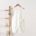 thumbnail image 4 of Kids Summer Pants,Summer Long Pants for Girls,Children's Spring And Summer Solid Color Denim Overalls, 4 of 5