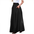 thumbnail image 2 of Pisexur Jupe Mode Femmes Printemps Été Ceinture Fermeture Éclair Taille Haute Uni Jupe Rétro Femmes Plissée Robe Femmes, 2 of 5