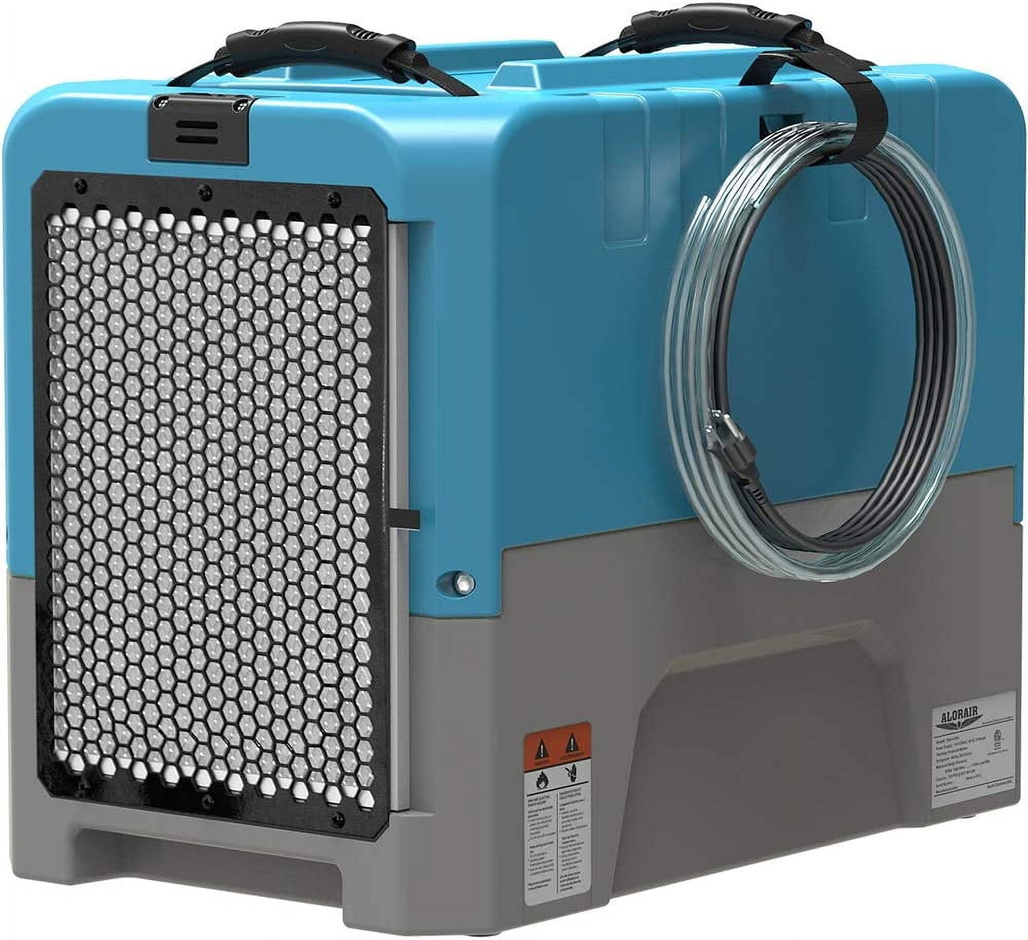 ALORAIR déshumidificateur compact LGR avec arrêt automatique et pompe intégrée, certifié cETL, garantie de 5 ans, jusqu'à 180 PPD (saturation) d'élimination d'eau par jour, bleu