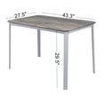 thumbnail image 4 of TOYTEXX 5-Piece Dining Set with Table and 4 Chairs, Gray Wood-Look Tabletop, Metal Frame, Space-Saving Design for Small Kitchens and Apartments, 4 of 6