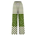 thumbnail image 4 of Pants for Women, Womens Fashionable Striped Printed Drawstring Wide Leg Pants, 4 of 4