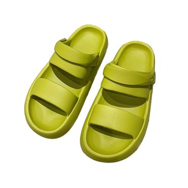 VONKY 1 Pair EVA Summer Slipper Girls Beach Open-toe Sandals Traveling Pool Party Casual Style Slides Shoes Footwear Black Size 40/41