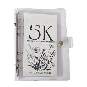 serony PVC Loose- Book Money Saving Challenge Binder Envelope as a Kit Savings Book Savings Challenge Binder