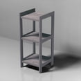 thumbnail image 2 of ITY International - 3 Tier MDF Shelving Unit, 13.5" x 30.9" x 13", Taupe Grey, 2 of 4