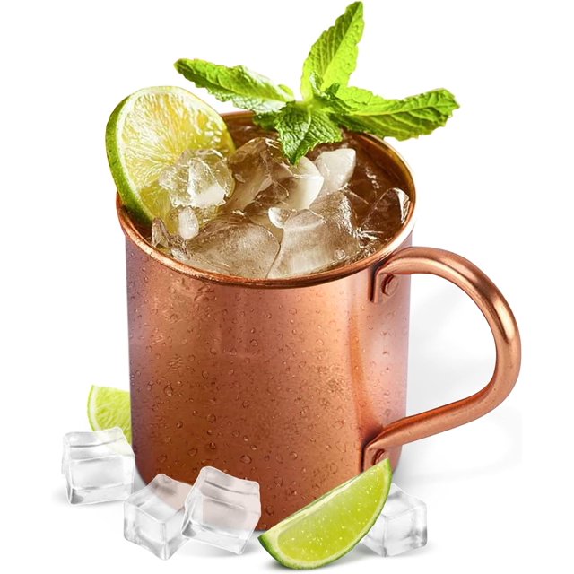 Moscow Mule Copper Mug by - Authentic Mugs Unlined 16 oz Orange