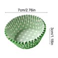 thumbnail image 3 of 100 Pack - Cake Liners & Baking Cups - Polka Pattern Paper Cupcake Wrappers, Decorative Baking Supplies for Parties & Celebrations, Green, JKODE, 3 of 8