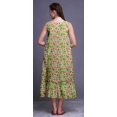 thumbnail image 3 of Bimba Vert Pâle2 Renoncules Florales avec Bouquet Imprimé Chemises de Nuit en Coton pour Femmes Robe Sans Manches Tenue de Nuit Robe Maxi XXX-Large, 3 of 6