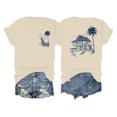 thumbnail image 3 of LUOGENLI T-shirts pour Femme pour Femmes T-Shirt Décontracté à Imprimé de Lettres Col Rond Manches Courtes T-Shirt Haut T-shirts pour Femmes T-Shirt Graphique Fête de la Saint-Patrick Beige G, 3 of 3