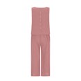 thumbnail image 4 of Mgmyaa Womens Summer 2 Piece Outfits Linen Crop Tank Tops Lounge Matching Sets & Long Track Pants Tracksuits, 4 of 8