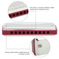 thumbnail image 4 of Diatonic Harp,  Water Resistance Professional Mouthorgan, Bright Tone  For Music Enthusiast Musical Instrument Music Performance Wind Instrument Red, 4 of 8