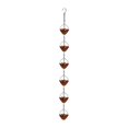 thumbnail image 1 of koolsoo 6 Cups Rain Chain Easy Installation Iron Decoration for Garden Sheds Outside Red Brown, 1 of 9