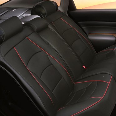FH Group Ultra Comfort High Grade Leather Rear Seat Covers for Car Truck SUV Van