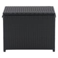 thumbnail image 3 of CorLiving Parksville Resin Wicker and Steel Insulated Outdoor Cooler Table with Plastic Insert and Capacity of 9.5Gal, Black, 3 of 12