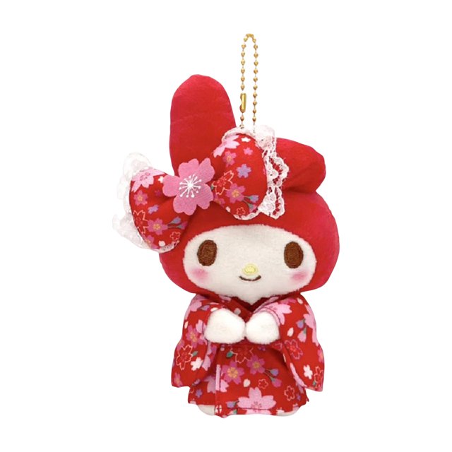 NAOJIE® Plush Keychain Collection with Popular Cartoon Characters In Kimonos,Cute & Versatile,6-Inch(J),My Melody Keychain,My Melody Plush,Cute Plush Keychain