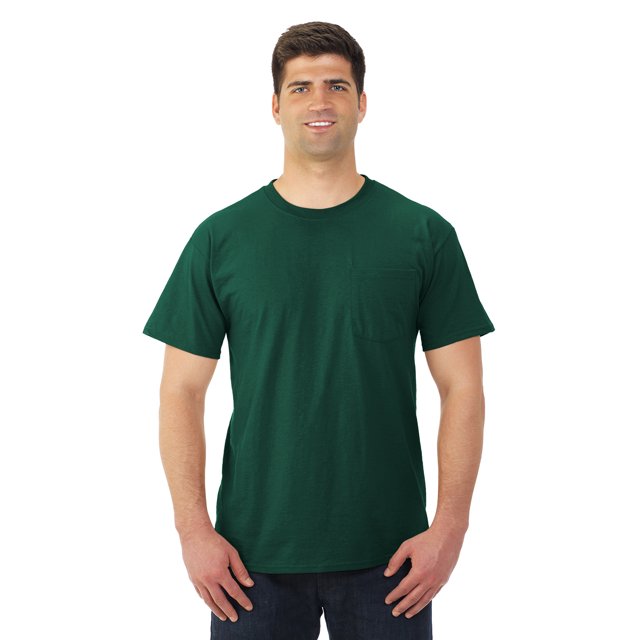 Jerzees T-Shirt Ras du Cou à Manches Courtes avec Poche pour Hommes DRI-POWER Active, 2X
