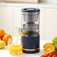 thumbnail image 3 of HOARBOEG Portable Automatic Separation Juicer, USB Rechargeable Citrus Squeezer for Orange Lemon Grapefruit, 9.25" Compact Blue Juice Extractor, 3 of 5