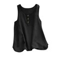 thumbnail image 2 of LSLJS Femmes Décontracté Ample Uni Coton Col Rond Sans Manches Aguichant Débardeurs, Débardeurs Camisole pour Femmes, 2 of 6