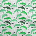thumbnail image 1 of oneOone Cotton Poplin Twill Green Fabric Beach Dolphin Craft Projects Decor Fabric Printed By The Yard 56 Inch Wide, 1 of 4