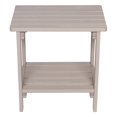 thumbnail image 3 of Shine Company Providence Rectangular Solid Wood Side Table Outdoor Adirondack Patio Table Graystone, 3 of 4