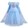 thumbnail image 1 of Robe de Fille Glace Princess Déguisement Neige Fête Halloween Robe de Bal, 1 of 6