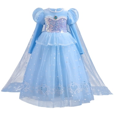 Girl Ice Princess Dress up Snow Party Halloween Dressing Ball Dress