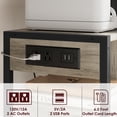 thumbnail image 4 of BeesClover Printer Stand with USB Charging Ports and Power Outlets, 3-Tier Mobile Printer Table with Storage, Rolling Printer Cart for Home, Office, 4 of 8