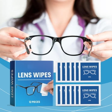 Ynlkorvg Lens Wipes For Eyeglasses Pre Moistened Lens Cleaning Wipes 12 Lens Wipes Individually Wrapped Sracth Streak Glasses Wipes Lens Cleaner For Sunglass & Camera Lens 2ml