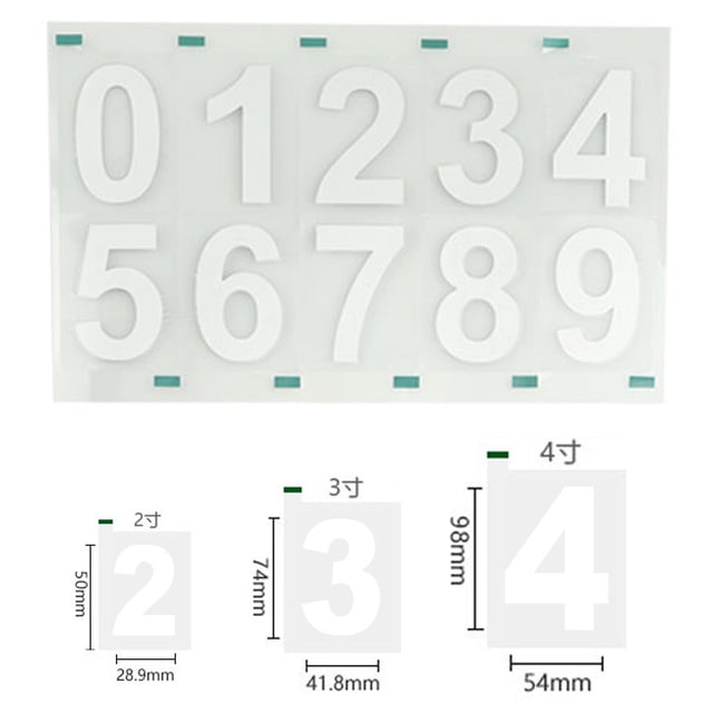 License Plate Sticker Invisible Reflective, ZZkhGO Nanofilm License Number Digital Sticker Vanish Plates, 3pc Set Sizes 50x30mm to 98x54mm for Car Registration Legal