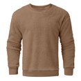 thumbnail image 4 of DPTALR Men Comfortable Solid Casual Tops Long Sleeve Round-Neck Sweatshirt, 4 of 4