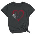 thumbnail image 2 of Meichang T-Shirts de la Saint-Valentin pour Femmes Mignons avec Cœur d'Amour T-Shirts Graphiques de Fête Manches Courtes Hauts Col Rond Coupe Ample T-Shirts Tendance T-Shirts, 2 of 3