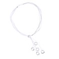 thumbnail image 1 of Milaget Plated Alloy 5-layer Long Chains Necklace Oval/Square Tassel Pendant, 1 of 9