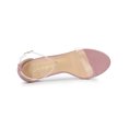 thumbnail image 4 of BLISSFUL STEP Women's Clear Ankle Strap Stiletto Heel Sandals Dust Pink 9, 4 of 7