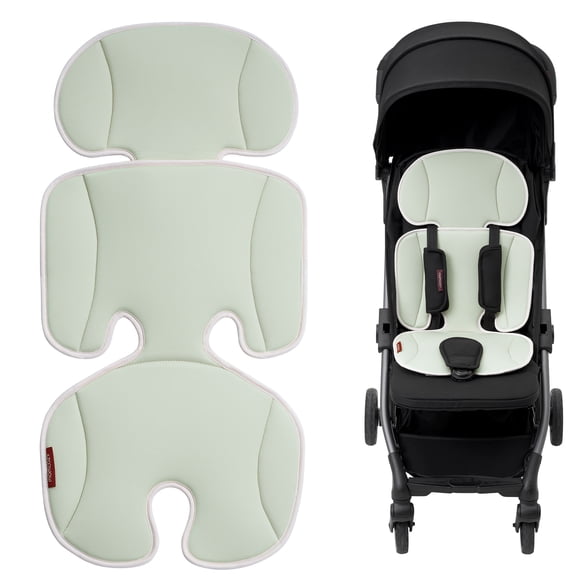 Momcozy Stroller Cooling Pad, Universal Soft Cooler Pad, Adjustable Car Seat Liner, Cushion for infant, Green, 2 pieces