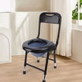 thumbnail image 3 of Bedside Potty Chair, Stainless Steel Bedside Commode Toilet Chair Heavy Duty  for Indoor Use, 3 of 7